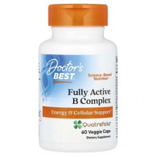 Doctor's Best, активний комплекс вітамінів групи B, 60 веганських капсул